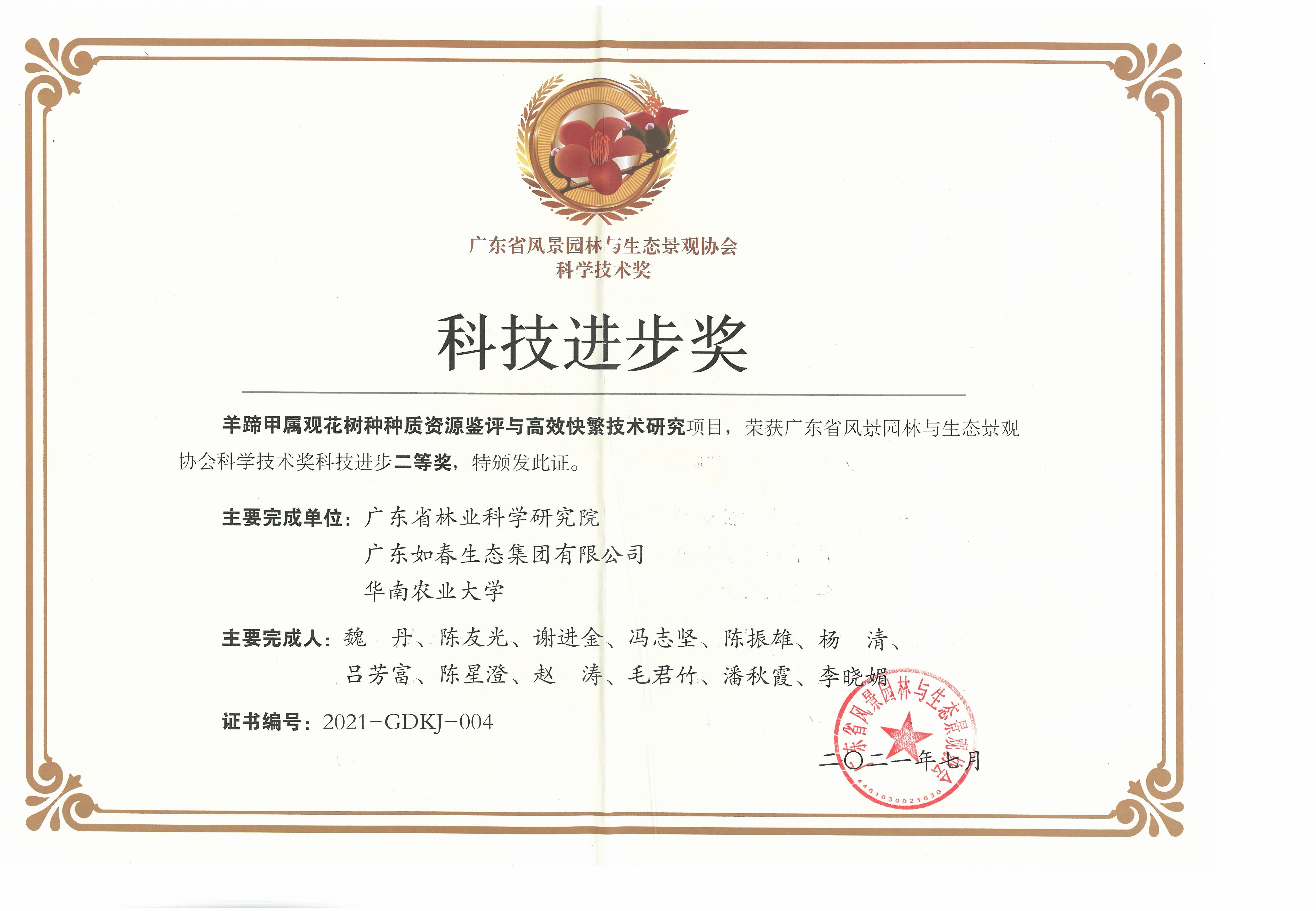 羊蹄甲屬新優(yōu)植物選育技術(shù)創(chuàng  )新及應用推廣